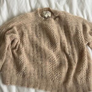 Textured Knit Sweater - Beige